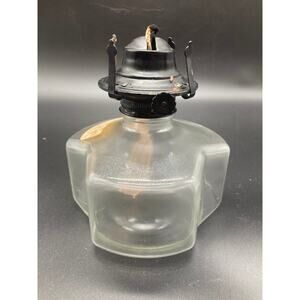 Lamplight Farms Vintage Glass 3-Leaf Clover or "Y-Shape" Glass / Oil Lamp